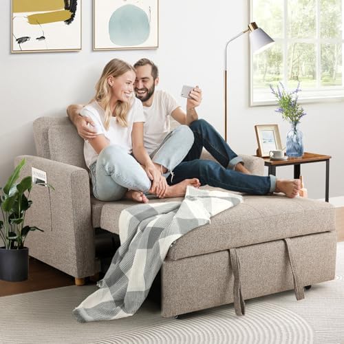 SEJOV Loveseat Sleeper, 3-in-1 Convertible Sofa Bed Pull Out - Image 5