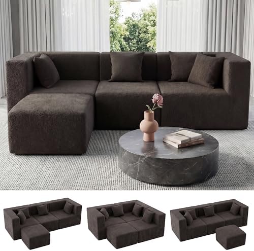 MONVANE 103" L-Shaped Modular Sectional Sofa by MONVANE