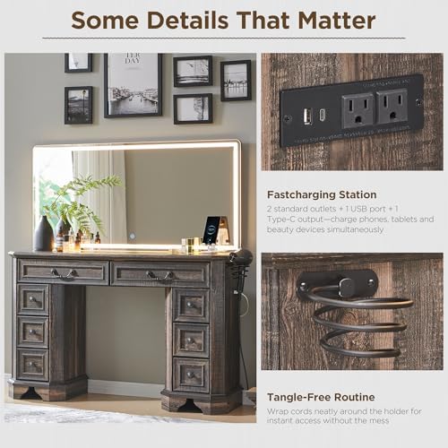 T4TREAM 48" Farmhouse Vanity Desk - Image 6