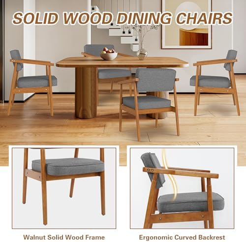LSSPAID Mid Century Dining Chair Set of 1, Farmhouse Dining Room Chairs - Image 4