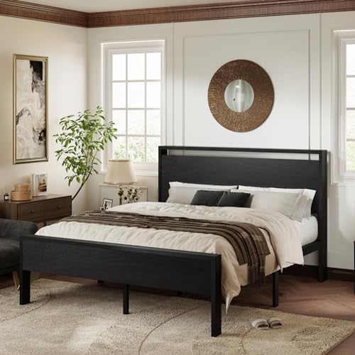 Allewie Queen Size Bed Frame, Heavy Duty 12 Metal Slats Support - Image 3