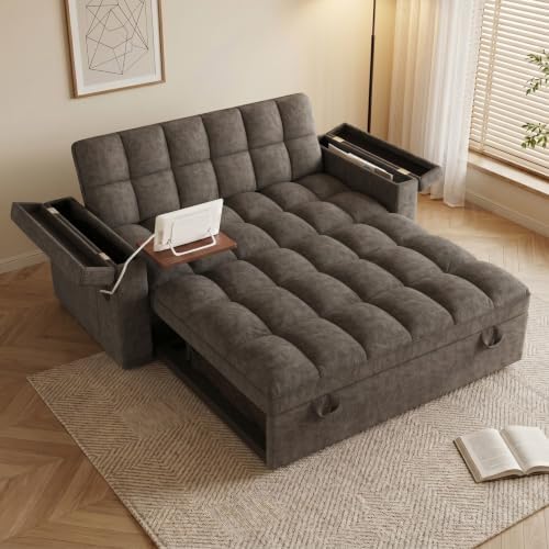 65'' Sleeper Sofa Pull Out Couches - Image 2