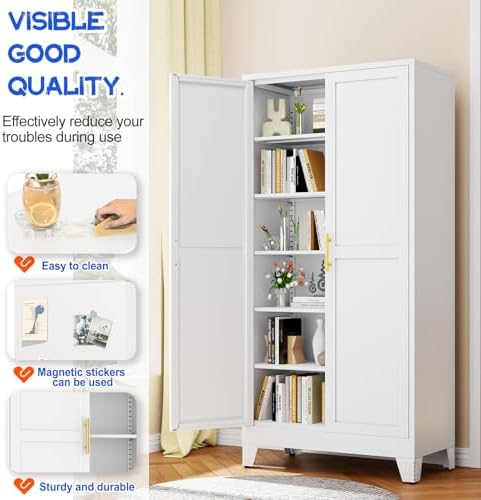 GAIOUS 75.2" Tall Metal Storage Cabinet - Image 4