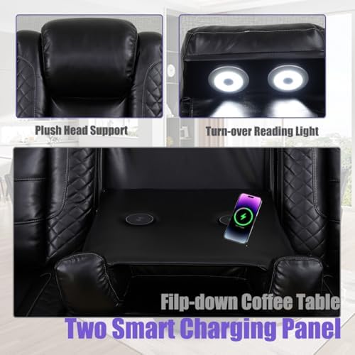 Power Recliner Sectional Sofa Couch and Loveseat, Power Sectional Sofa Set - Image 6