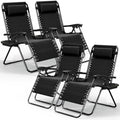 Nestl Zero Gravity Chairs Set of 4, Patio Lounge Chair Outdoor by Nestl