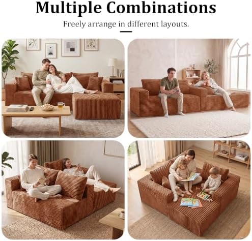 L-Shaped Sectional Boneless Cloud Couch - Image 3