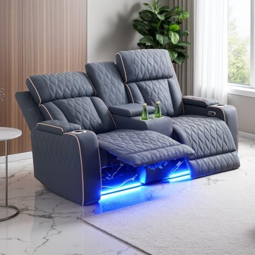 Power Recliner Loveseat, Living Room Furniture Sets, Luxury Reclining Sofa by LYfurniture