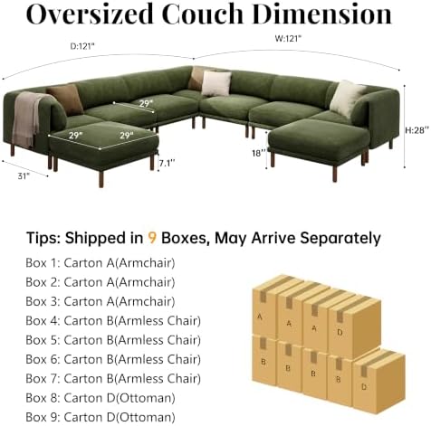 Cloud Sectional Couches for Living Room, Modular Sectional Sofa - Image 2