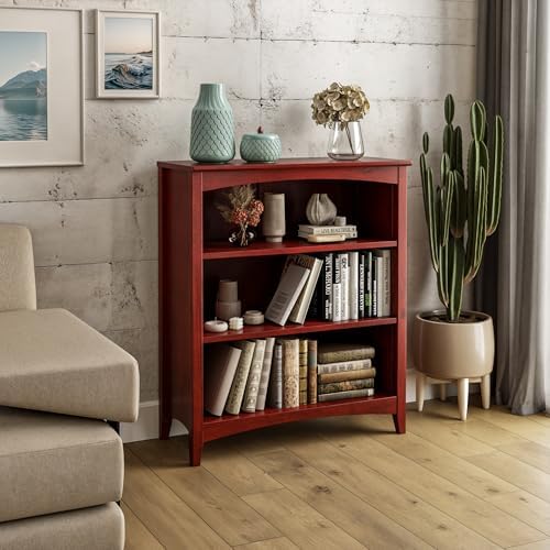 Camaflexi Shaker Style 3 Shelf Bookcase/Solid Wood / 36" High/Adjustable - Image 5