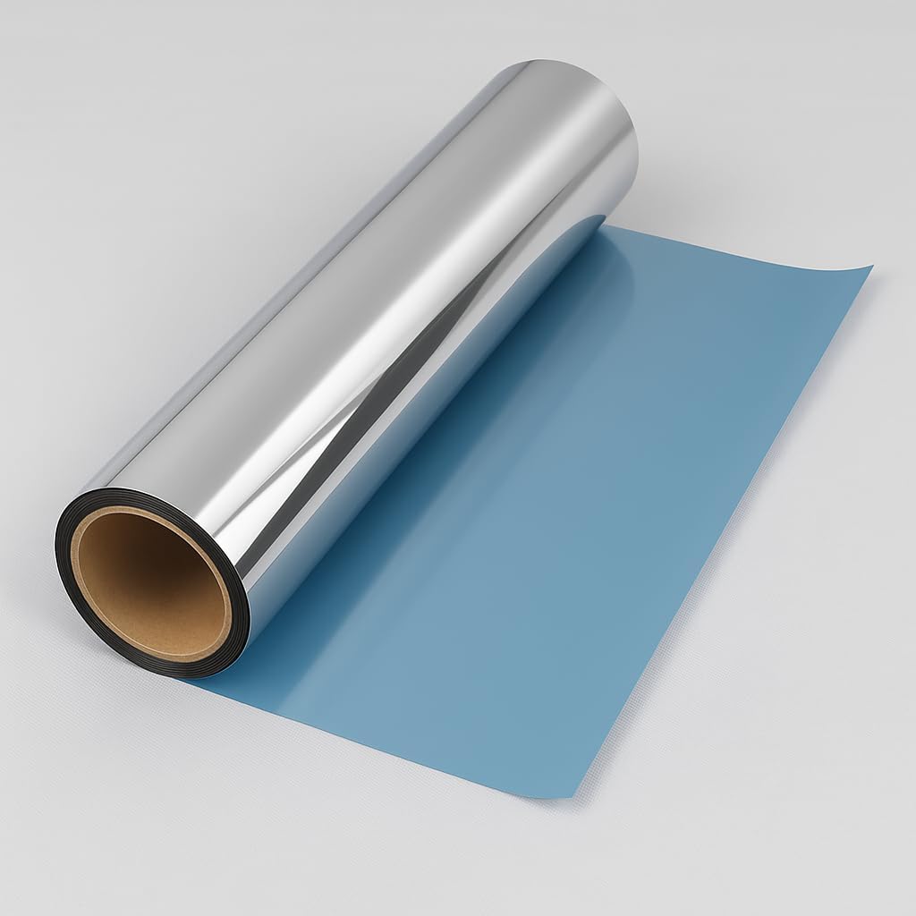 Rockrose Professional Window Tint for Home – One Way Privacy Window Film for Home Offices Heat Blocker Reflective Adhesive Mirror Tint with 99% UV Block – Blue-Silver 24in x 15FT