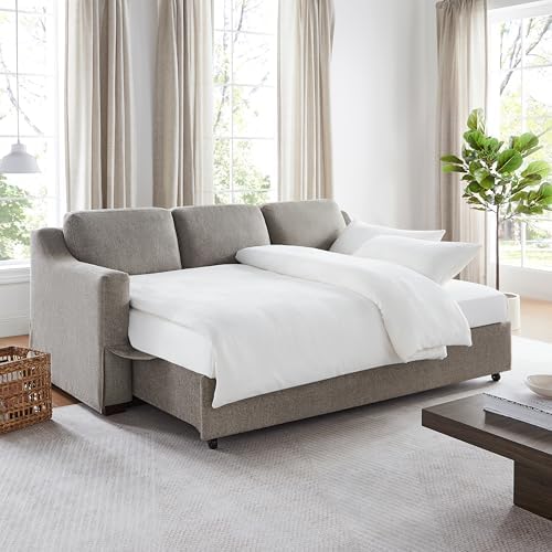 Serta® Hawthorne 90.6" Slipcovered Queen-Size Convertible Pop-up Sofa, - Image 5