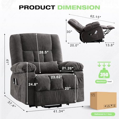 BOSMILLER Power Lift Recliner Chair - Image 2