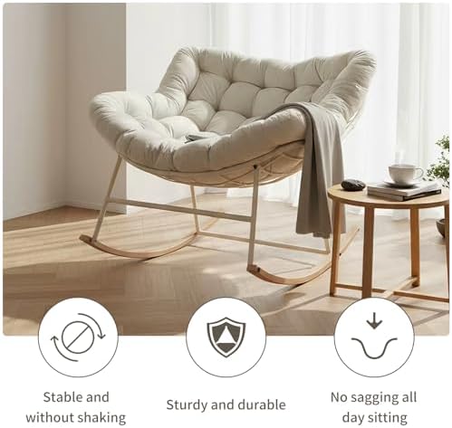 Oversized Papasan Rocking Chair - Image 3