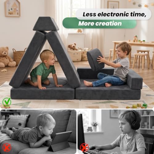 HOMFINE 16PCS Modular Kids Play Couch Set, Sectional Sofa - Image 6