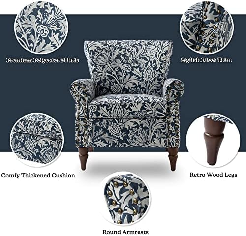HULALA HOME Traditional Floral Accent Chair - Image 4