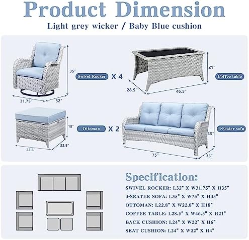 Belord Wicker Patio Furniture Sets - Image 2