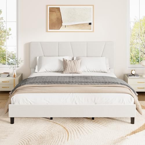 IDEALHOUSE California King Size Upholstered Bed Frame - Image 3