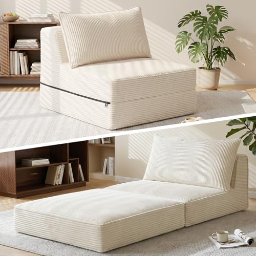 Erament Folding Sofa Bed, Portable Floor Couch Lounge Sofa by Unknown
