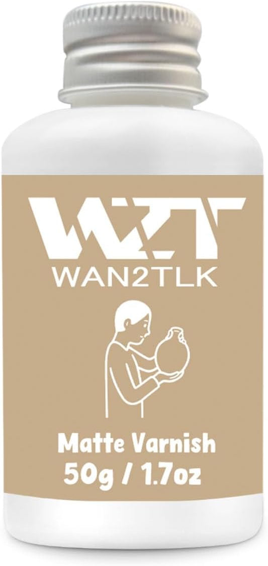 50ml Air Dry Clay Glaze & Varnish - Matte Finish for Crafts/Pottery/Sculptures - Waterproof & Quick-Drying & Non-Yellowing Clear Coating - Matte Polymer Clay Sealer