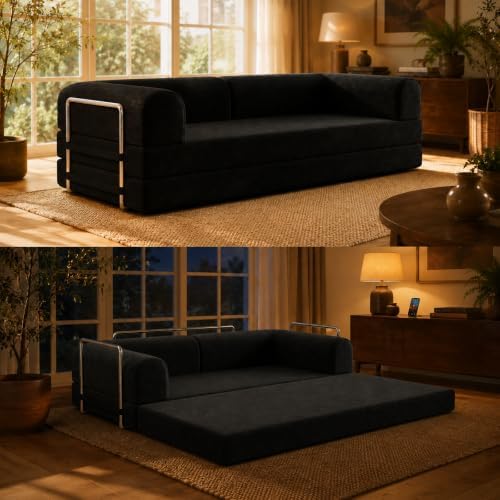 WHGBJA 79" 5 in 1 Convertible Sofa Bed Couch, Modular Sectional by WHGBJA