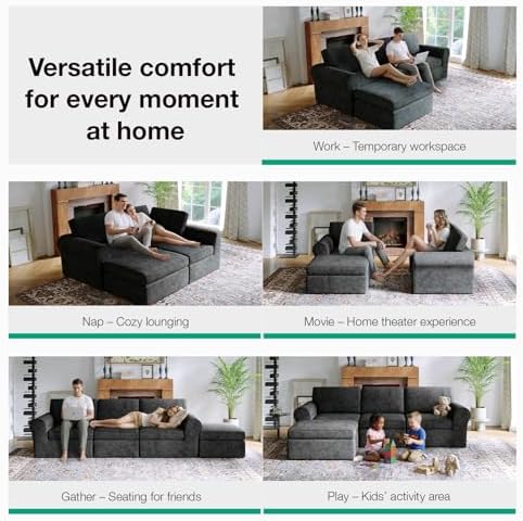 Novilla 108" Modular Sectional Sofa, Modular Sectional Couches - Image 4