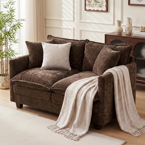Loveseat Sofa Couch, Small Mini Compact 50" Love Seat 27" Deep Cloud Sofa Seat by MUDANT