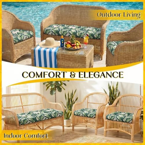 1 MIDDLE ONE Wicker Chair Cushions 3 Pieces Set - Image 6