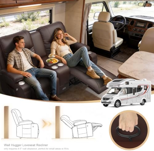 Loveseat Recliner Sofa, Home Theater Seating - Image 5