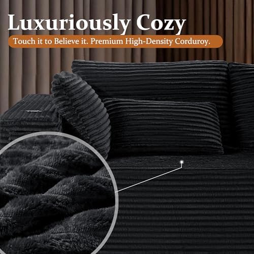168" Cloud Sectional Couch, Comfort U Shaped Sofa - Image 5