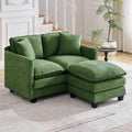 51'' Cloud Loveseat Couch with Ottoman, Love Seats Cloud Sofa with 2 Throw by HOCAT