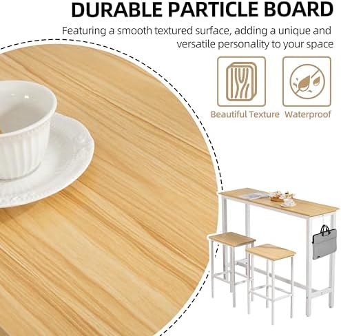 Finnhomy 52.7" Industrial Bar Table Set - Image 7