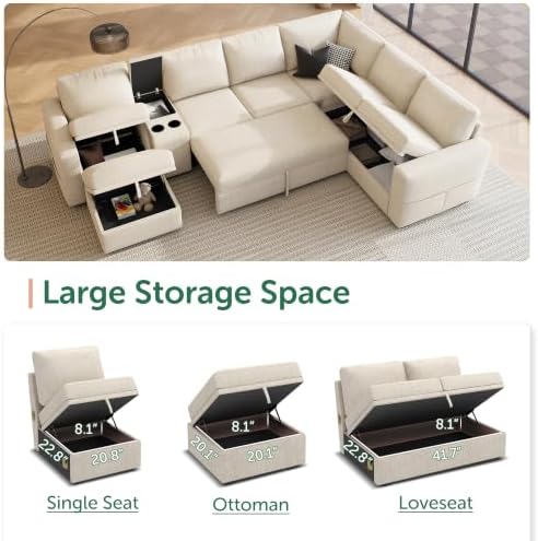 HONBAY Modular Sleeper Sofa - Image 4