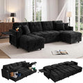 108”Pull Out Sofa Bed, U Shaped Sleeper Sofa by FOCALSWEET