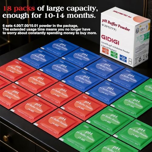 18-Pack pH Meter Buffer Solution Powder 7.00/4.00/10.01 - Image 5