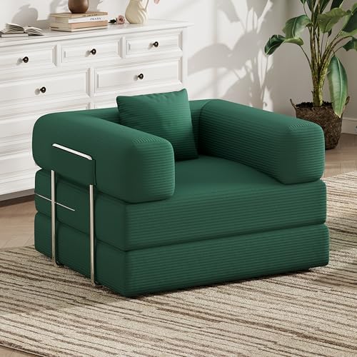 Single Couch Sofa for Small Spaces, 2-in-1 Single Boneless Sofa by BSHOMGI