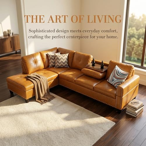 L-Shaped Sectional Sofa, Modern 4-Seat Couch - Image 3