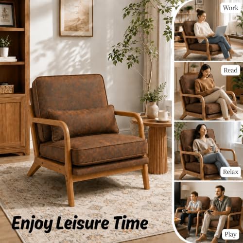 Karl home Mid-Century Modern Accent Reading Chair - Image 4
