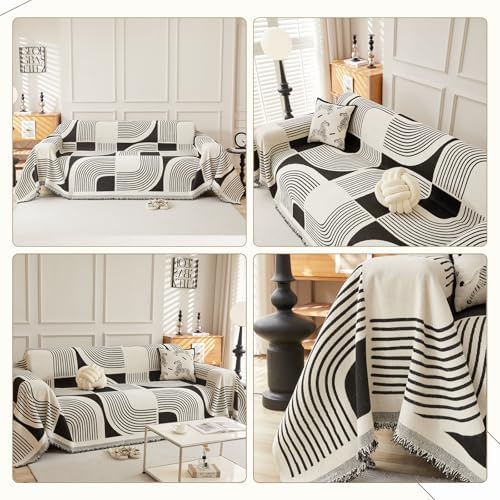 WEYOND Boho Couch Cover, Chenille Sofa Covers Washable - Image 2