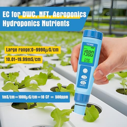 YINMIK Water pH Meter, Digital 4 in 1 pH Temp EC TDS Meter - Image 4