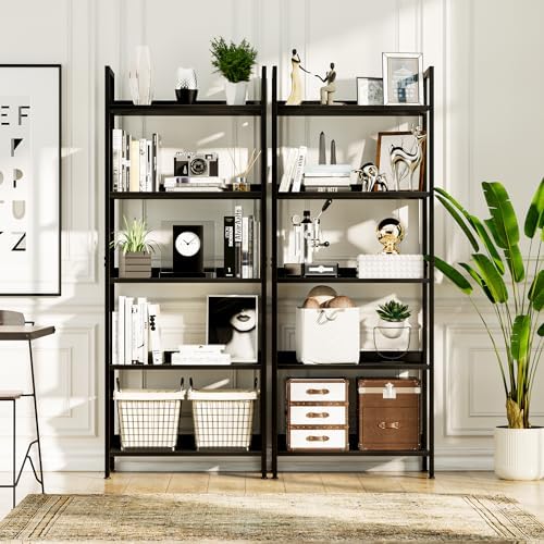 NUMENN Bookshelf, 5 Tier Freestanding Shelving Unit - Image 5