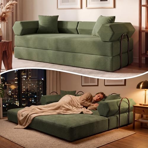 79" Convertible Sofa Bed, Boneless Couch by PQOPQO