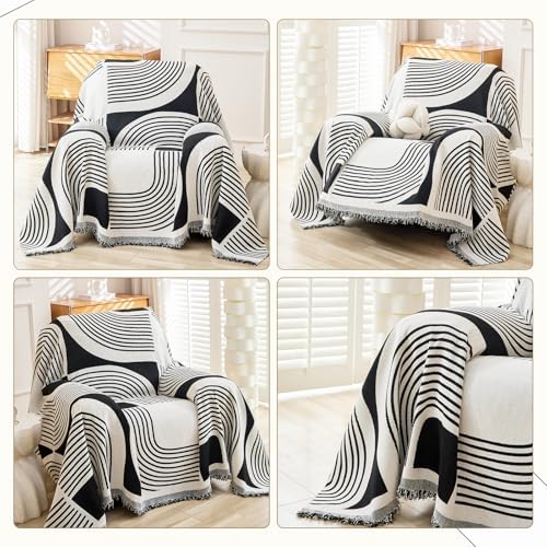 WEYOND Boho Couch Cover, Chenille Sofa Covers Washable - Image 2