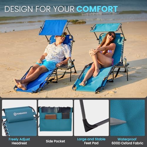 FUNDANGO 400lbs Heavy Duty Tanning Chair - Image 7