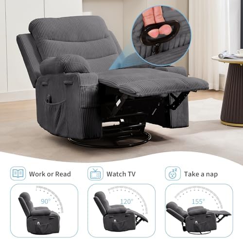 Garvee Oversized Swivel Recliner Chair - Image 4