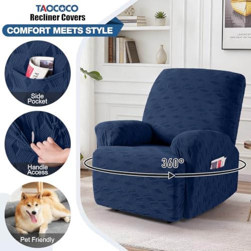 TAOCOCO Oversized Recliner Cover Stretch Recliner Chair Covers, Jacquard - Image 4