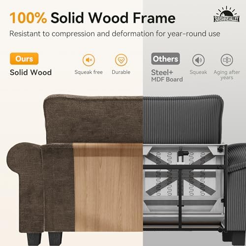 SUNSHINE VALLEY 150" Oversized Modular Sectional Couch U Shaped Living Room - Image 7