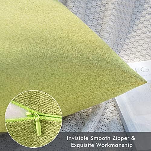MIULEE Decorative Outdoor Pillow Covers Waterproof 16x16 Moss Green - Image 4