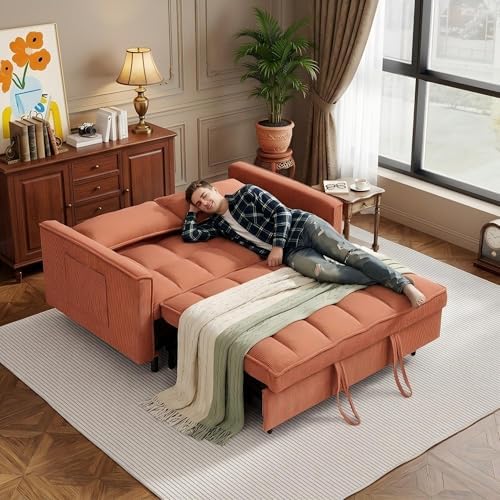 Eafurn 3-in-1 Convertible Loveseat Pull Out Couch Bed - Image 3