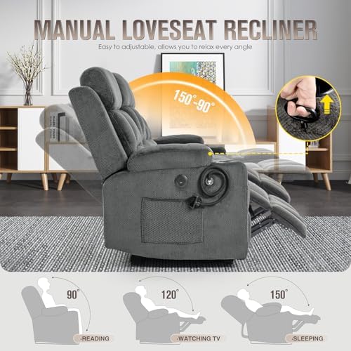 Manual Recliner Sofa Set Loveseat & 3-Seater - Image 4
