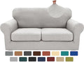 XINEAGE 3-Piece Stretch Loveseat Sofa Cover, Washable Couch Covers by XINEAGE